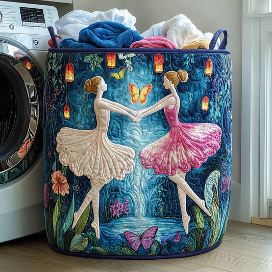Elegant Ballerina Quilted Laundry Basket GFTOHD10081
