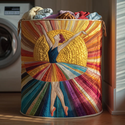 Elegant Ballerina Quilted Laundry Basket GFTOHD10082
