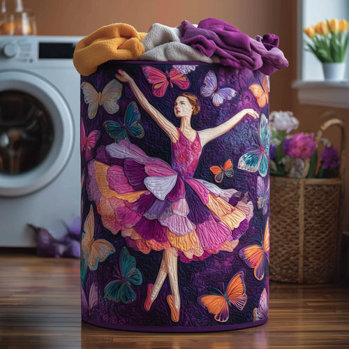 Elegant Ballerina Quilted Laundry Basket GFTOHD10084