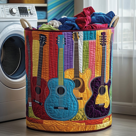Guitar Sunshine Quilted Laundry Basket GFTOHD10087