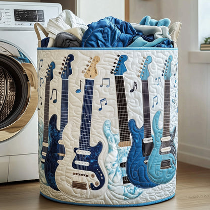 Elegant Guitar Quilted Laundry Basket GFTOHD10089