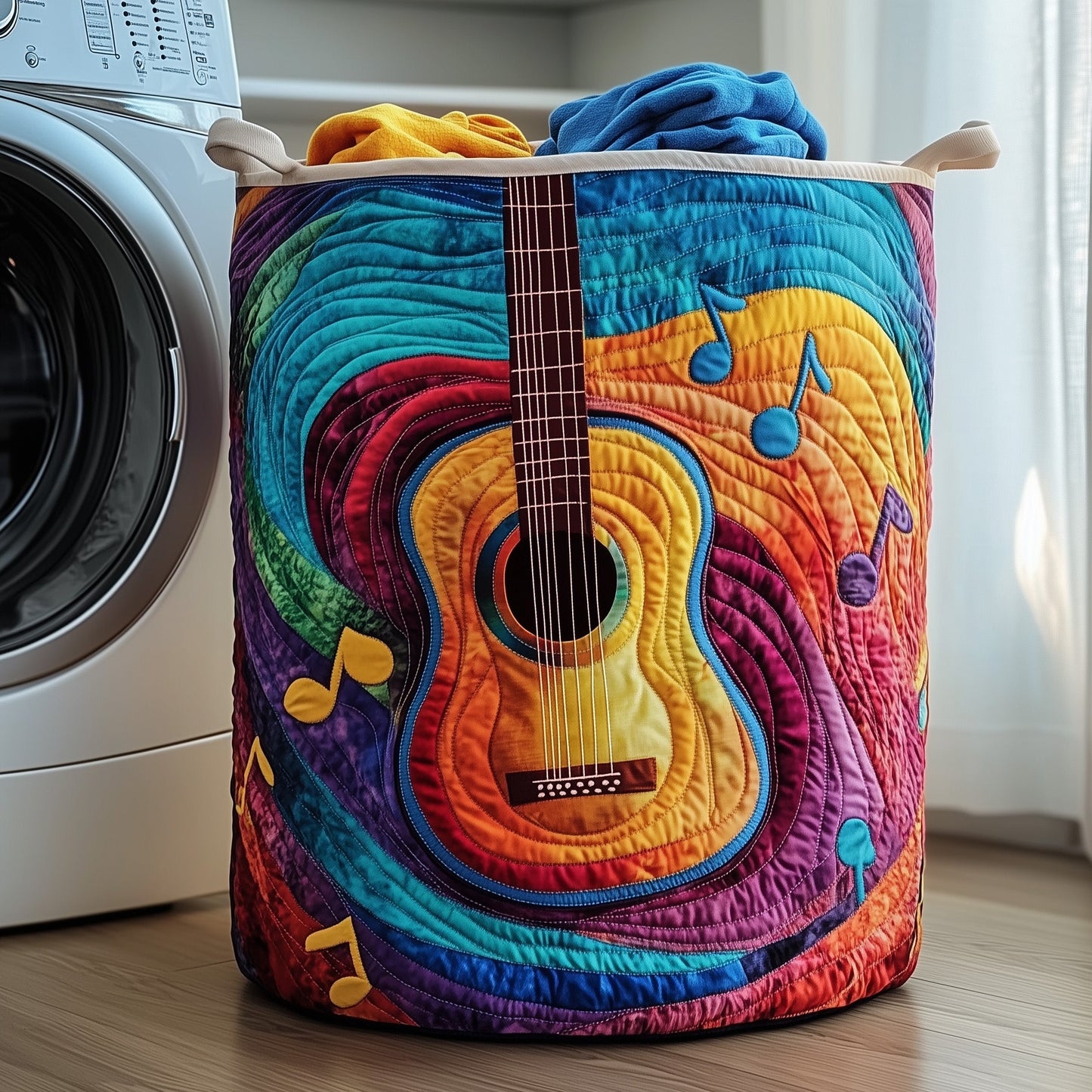 Melody Of Color Quilted Laundry Basket GFTOHD10094