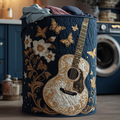 Elegant Guitar Quilted Laundry Basket GFTOHD10096