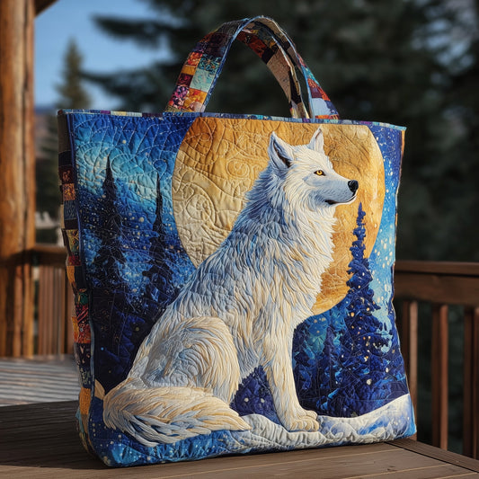 Majestic Wolf Quilted Tote Bag GFTOHD10099