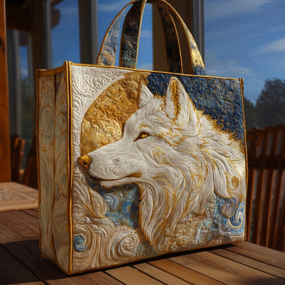 Majestic Wolf Quilted Tote Bag GFTOHD10105