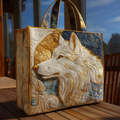 Majestic Wolf Quilted Tote Bag GFTOHD10105