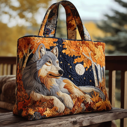 Majestic Wolf Quilted Tote Bag GFTOHD10110