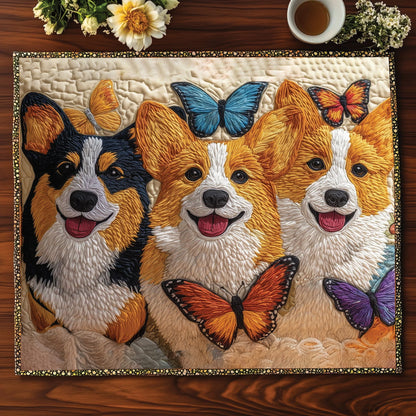 Adorable Corgi Quilted Placemat GFTOHD10117