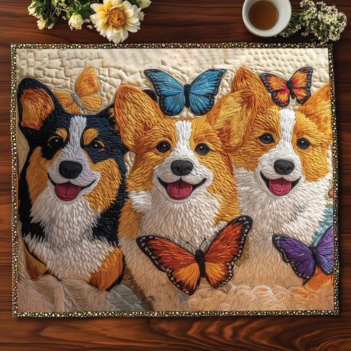 Adorable Corgi Quilted Placemat GFTOHD10117