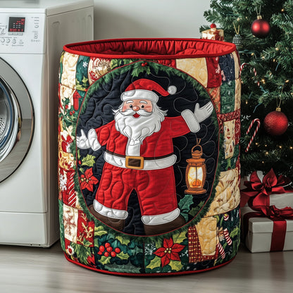 Jolly Santa Quilted Laundry Basket GFTOHD10148