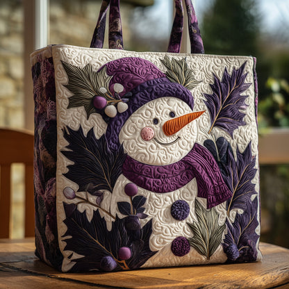Festive Snowman Quilted Tote Bag GFTOHD10154