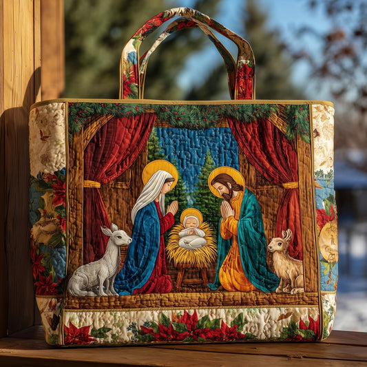 Nativity Scene Quilted Tote Bag GFTOHD10205