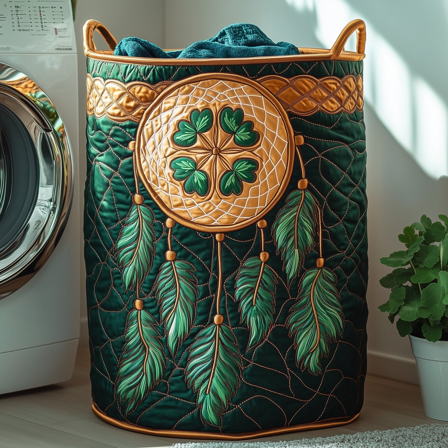 Dreamcatcher Serenity Quilted Laundry Basket GFTOHD10228