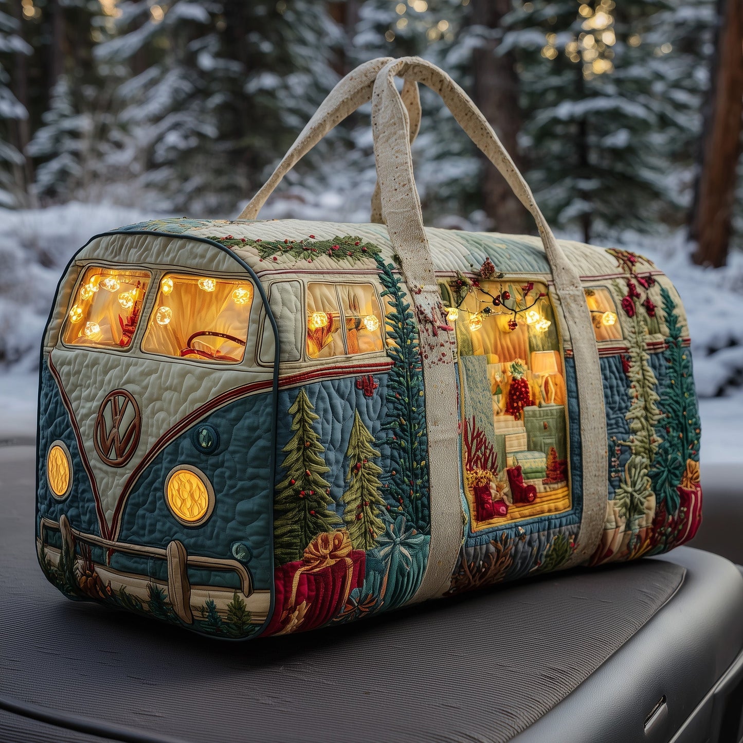 Christmas Van Quilted Duffle Bag GFTOHD10245
