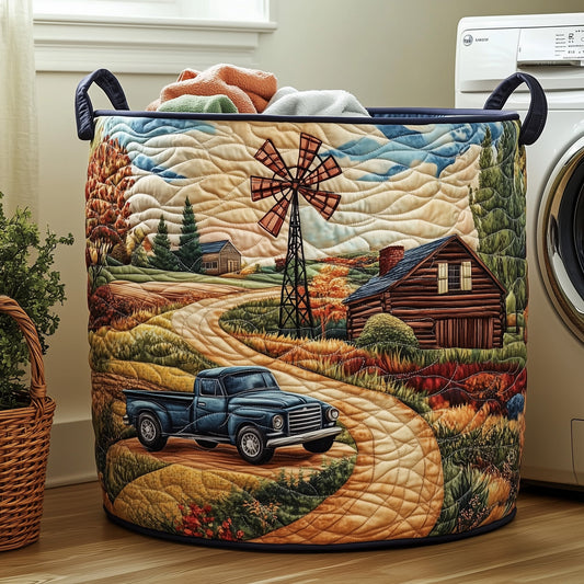 Windmill Wonder Quilted Laundry Basket GFTOHD10271