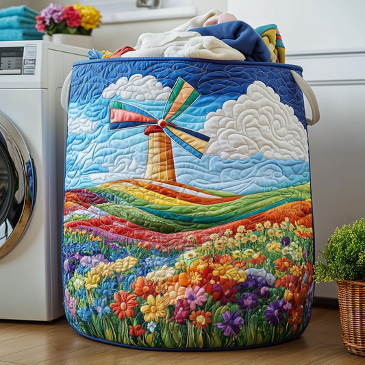 Windmill Dreams Quilted Laundry Basket GFTOHD10272