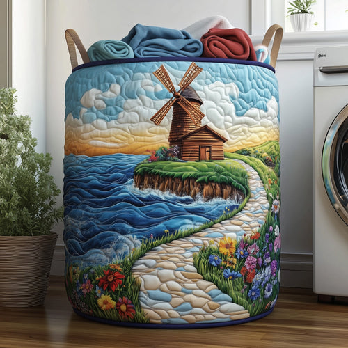Windmill Dreams Quilted Laundry Basket GFTOHD10273