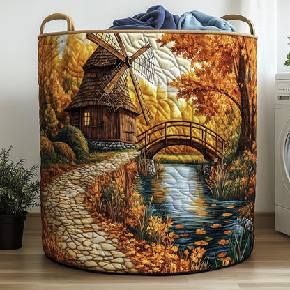 Rustic Windmill Quilted Laundry Basket GFTOHD10275