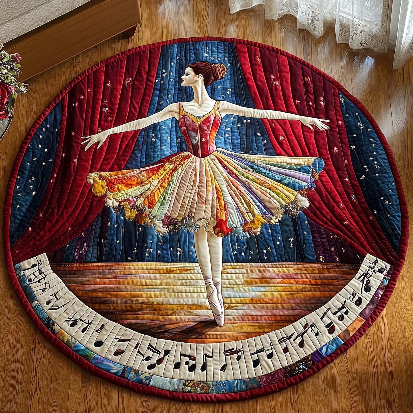 Elegant Ballerina  Quilted Round Mat GFTOHD10288