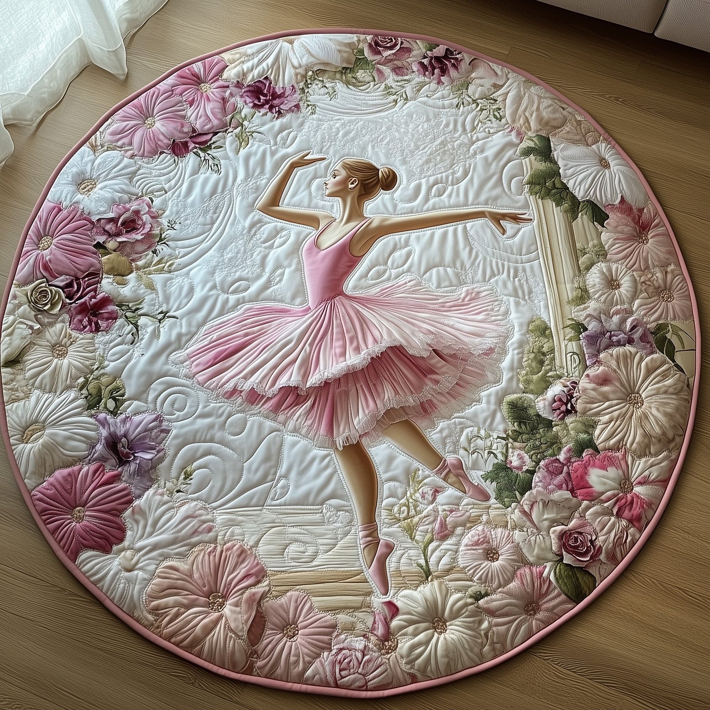 Elegant Ballerina  Quilted Round Mat GFTOHD10290