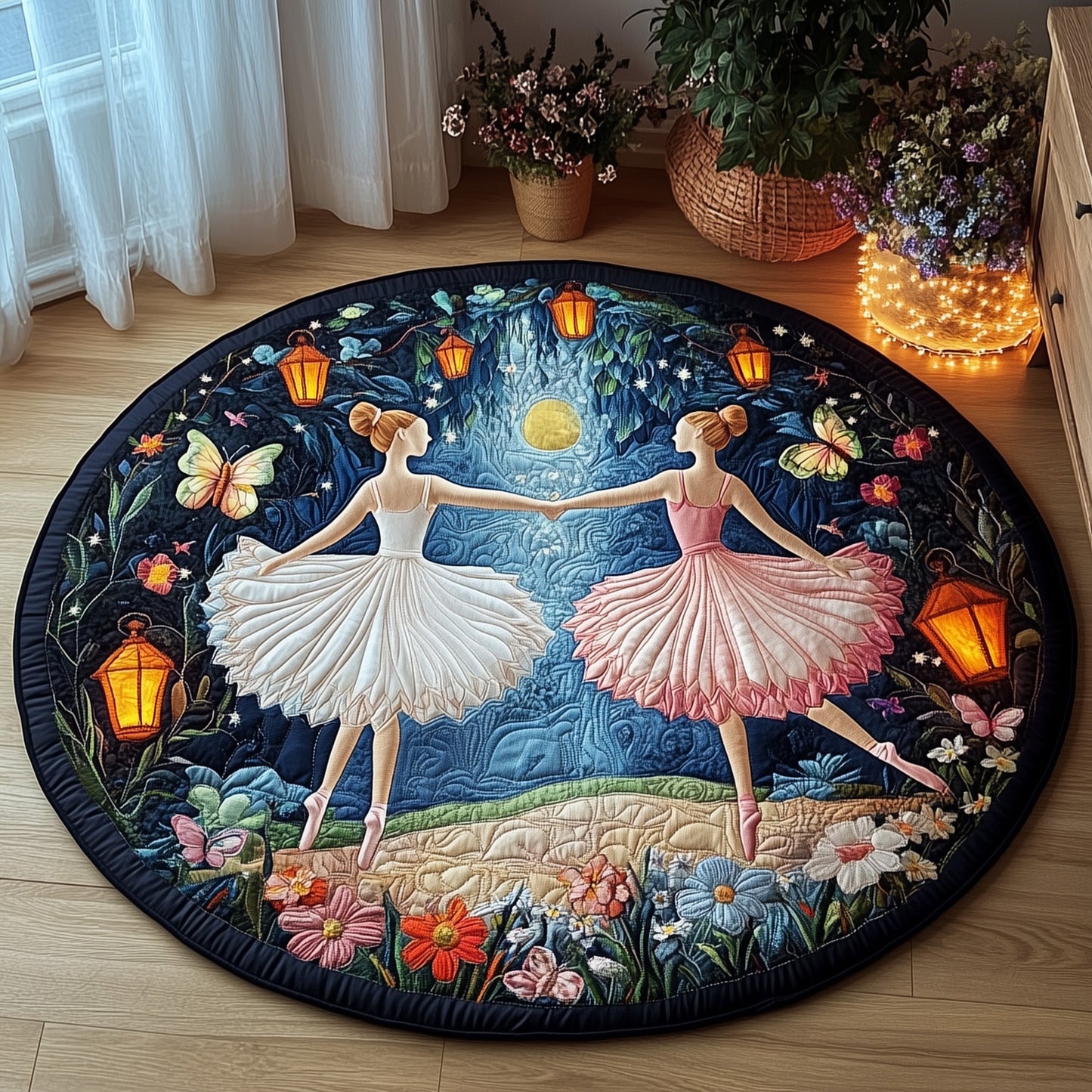Elegant Ballerina  Quilted Round Mat GFTOHD10294