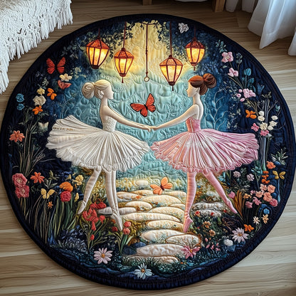 Elegant Ballerina  Quilted Round Mat GFTOHD10295