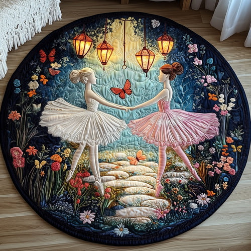 Elegant Ballerina  Quilted Round Mat GFTOHD10295