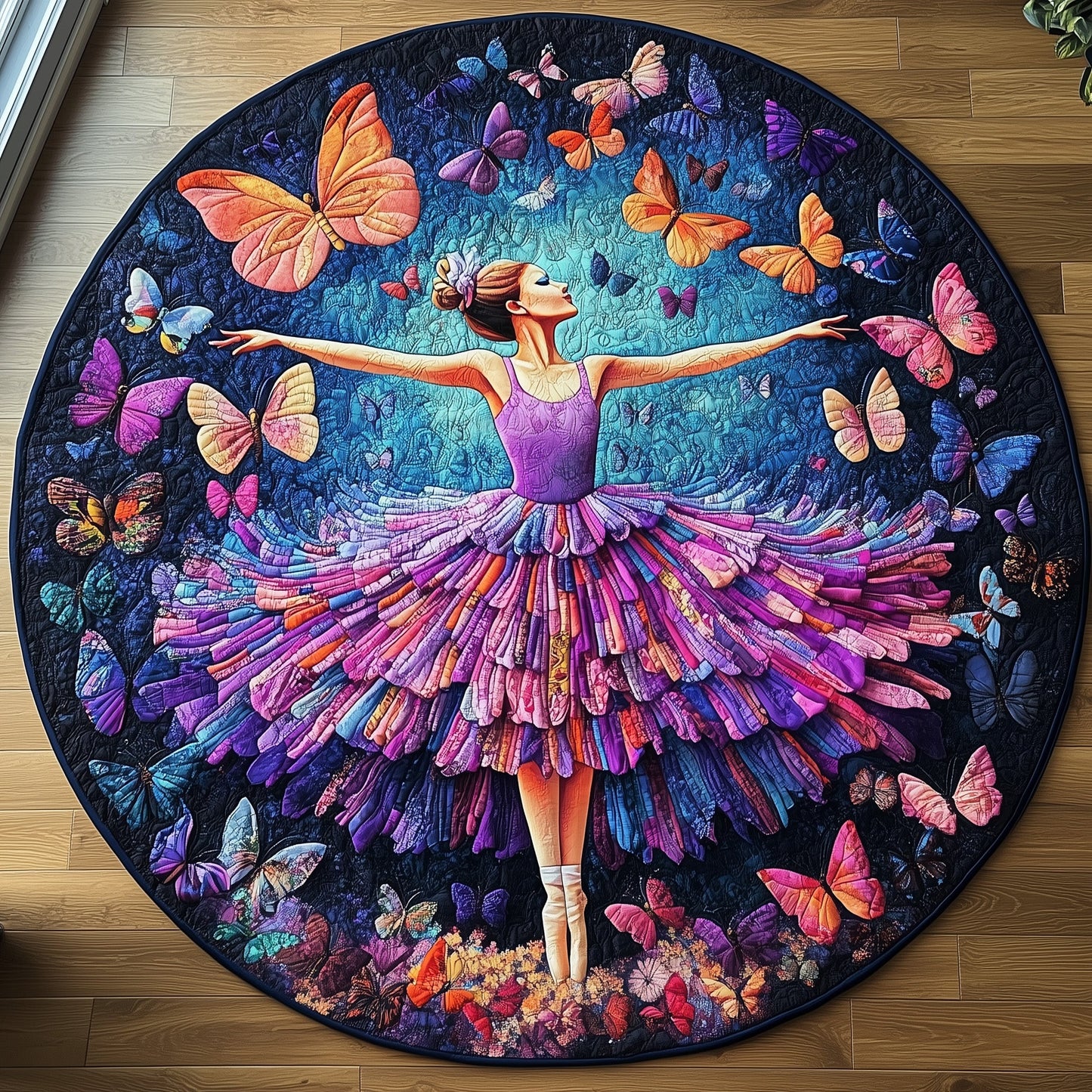 Elegant Ballerina  Quilted Round Mat GFTOHD10297