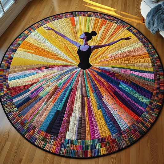 Elegant Ballerina  Quilted Round Mat GFTOHD10298