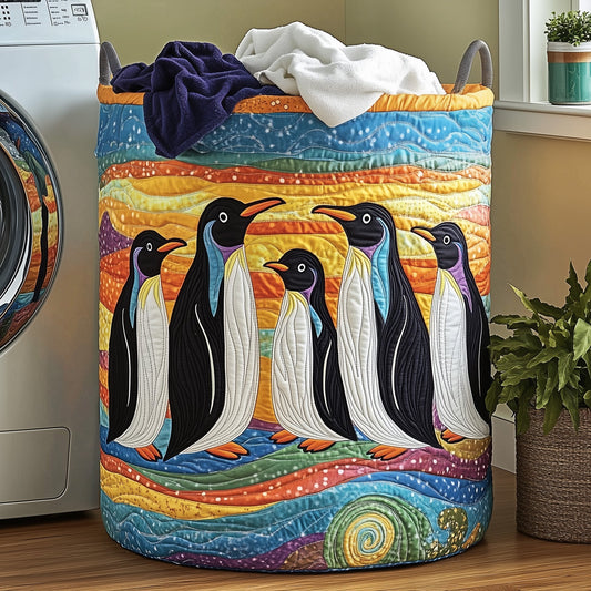 Penguin Heaven Quilted Laundry Basket GFTOHD10307