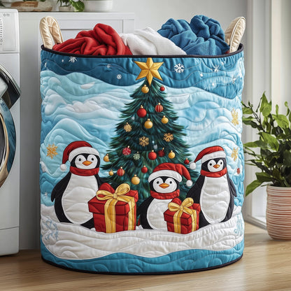 Penguin Heaven Quilted Laundry Basket GFTOHD10309