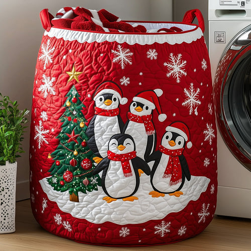 Penguin Heaven Quilted Laundry Basket GFTOHD10313