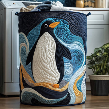 Penguin Heaven Quilted Laundry Basket GFTOHD10316
