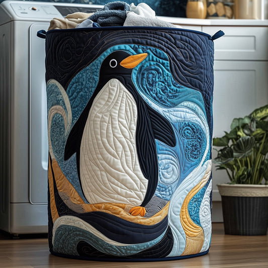 Penguin Heaven Quilted Laundry Basket GFTOHD10316