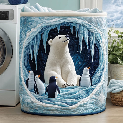 Penguin Heaven Quilted Laundry Basket GFTOHD10318