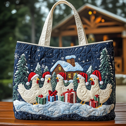 The Christmas Cluckers Quilted Tote Bag GFTOHD10379