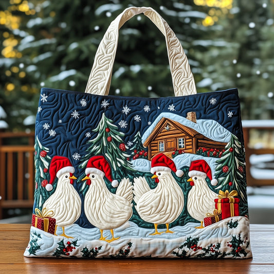 The Christmas Cluckers Quilted Tote Bag GFTOHD10380