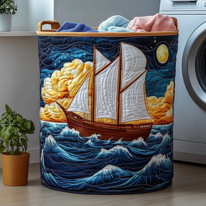 Sailling Ship Quilted Laundry Basket GFTOHD10407