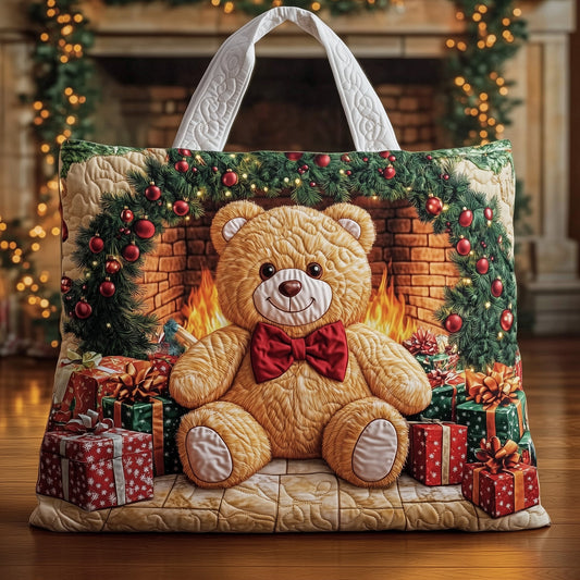 Cozy Fireplace Quilted Tote Bag GFTOHD10418