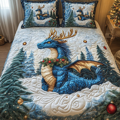 Winter Dragon 3-Piece Quilted Bedding Set GFTOHD10443