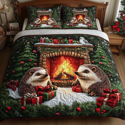 Cozy Christmas Fireplace Duvet Cover Set GFTOHD10469