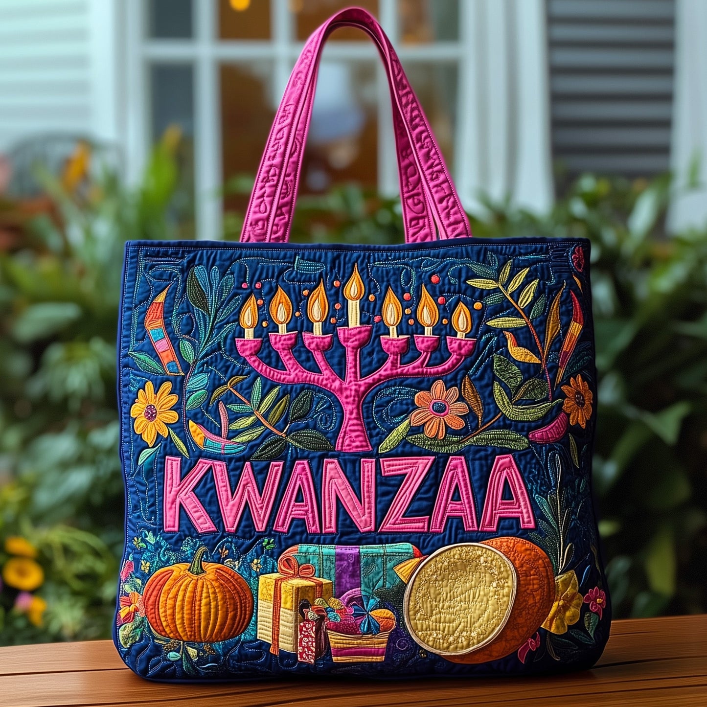 Kwanzaa Spirit Quilted Tote Bag GFTOHD10473