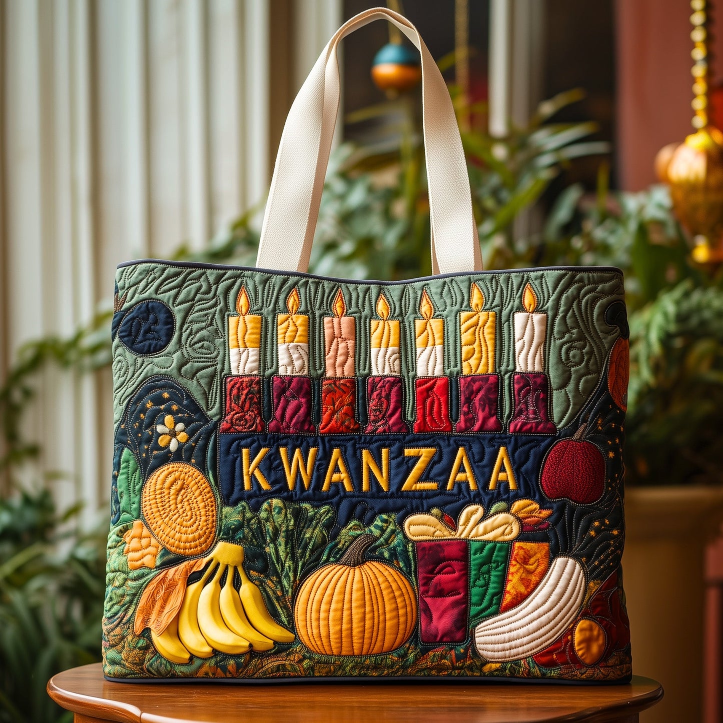 Kwanzaa Spirit Quilted Tote Bag GFTOHD10476