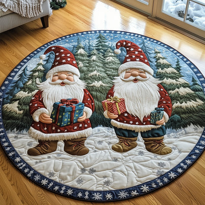 Winter Gnomes Quilted Round Mat GFTOHD10514
