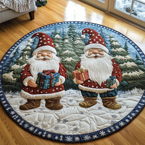 Winter Gnomes Quilted Round Mat GFTOHD10514