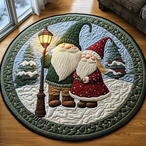 Winter Gnomes Quilted Round Mat GFTOHD10515