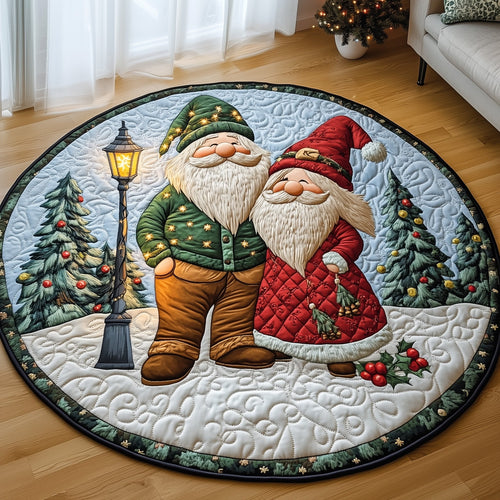 Winter Gnomes Quilted Round Mat GFTOHD10516