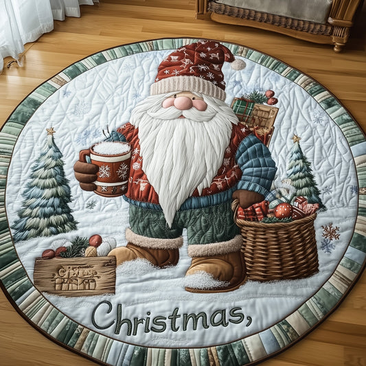 Winter Gnomes Quilted Round Mat GFTOHD10517