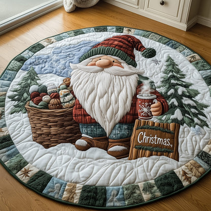 Winter Gnomes Quilted Round Mat GFTOHD10518