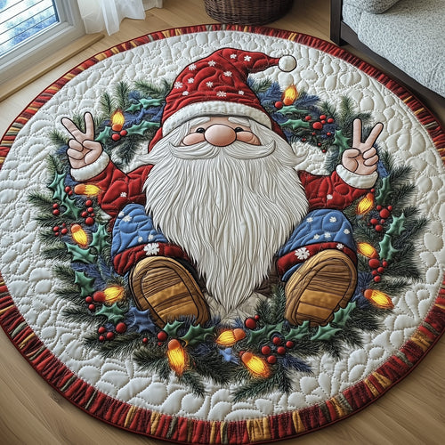 Winter Gnomes Quilted Round Mat GFTOHD10519